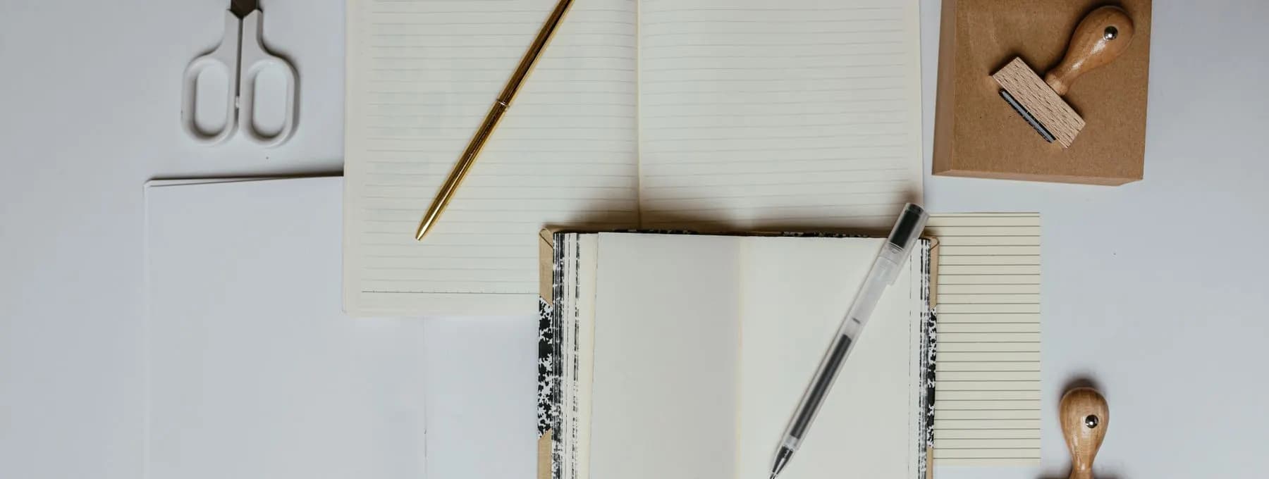 notebooks and desk stationery