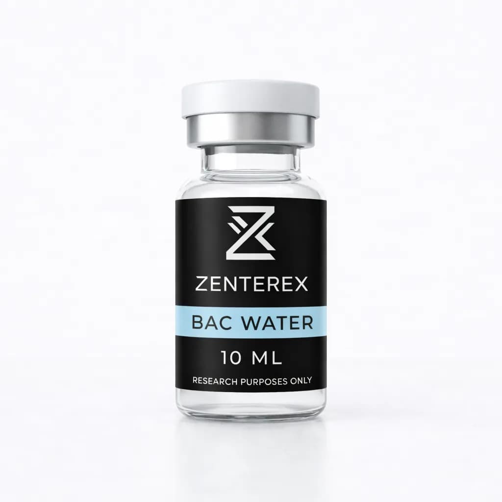 Bacteriostatic water for peptide reconstitution — sterile 0.9% benzyl alcohol solution, UK research grade